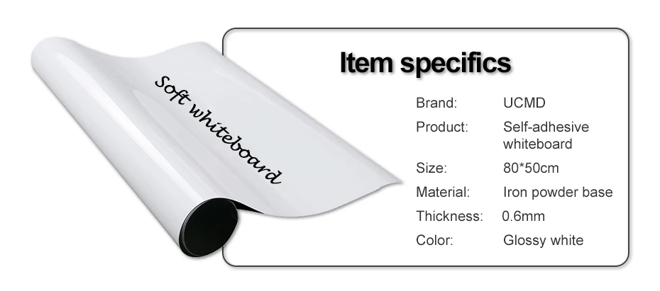 Self-adhesive Whiteboard Sticker for Wall Soft Dry Erase Magnet Hold Magnets White Board with Adhesive_02