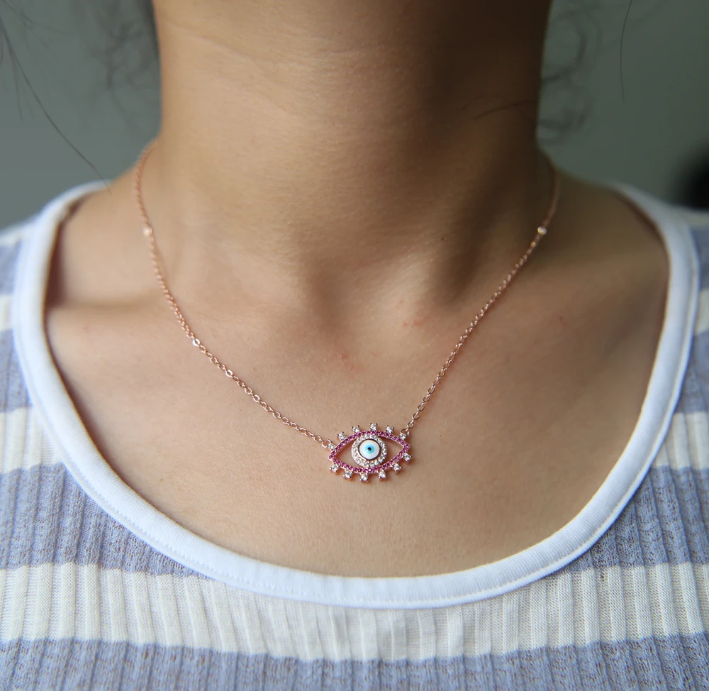 promotion New rose gold color evil eye micro pave cz stone fashion women jewelry necklace
promotion New rose gold color evil eye micro pave cz stone fashion women jewelry necklace