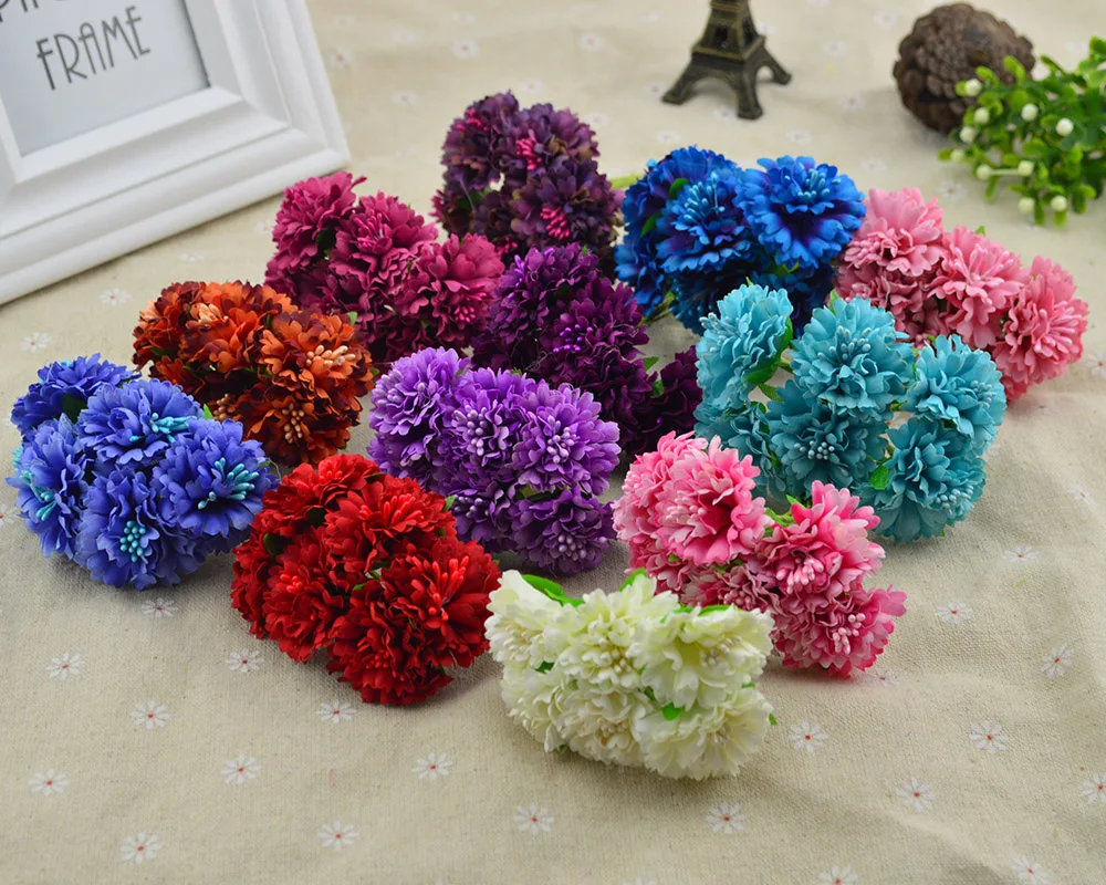 6pcs/bundle Silk carnation diy wreath gifts Artificial flowers christmas for home wedding decor accessories fake scrapbooking
6pcs/bundle Silk carnation diy wreath gifts Artificial flowers christmas for home wedding decor accessories fake scrapbooking