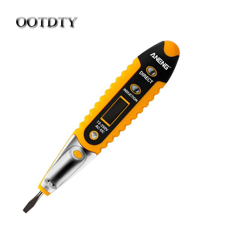 

OOTDTY Contact Tester Pen 12-250V AC Voltage Detectors Tester Meter Volt Current Electric Test Pencil