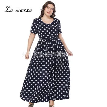 Plus Size 7XL 2020 Women Summer Elegant Party Dot Maxi Dresses Vintage Casual Sexy Sweet Dress
Plus Size 7XL 2020 Women Summer Elegant Party Dot Maxi Dresses Vintage Casual Sexy Sweet Dress