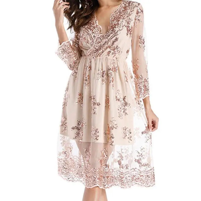 2018 Spring Summer Dress Women Fashion Vintage Lace Mesh Embroidery Dress V-Neck Casual Boho Bohemian Dress WS4876V
2018 Spring Summer Dress Women Fashion Vintage Lace Mesh Embroidery Dress V-Neck Casual Boho Bohemian Dress WS4876V
