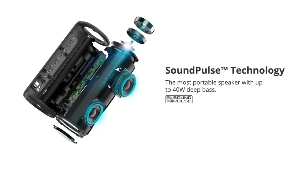 Tronsmart T6 Plus haut-parleur Bluetooth 40W haut-parleurs portables Colums barre de son basse profonde avec IPX6 étanche, TWS, pour Siri, SoundPulse Tronsmart T6 Plus haut-parleur Bluetooth 40W haut-parleurs portables Colums barre de son basse profonde avec IPX6 étanche, TWS, pour Siri, SoundPulse