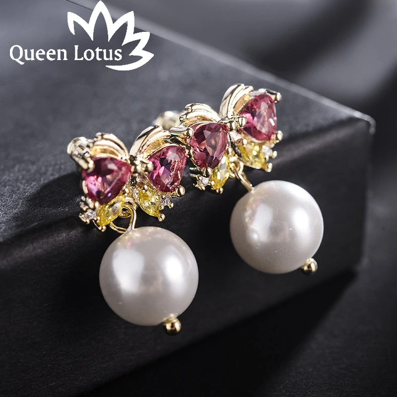 Queen Lotus 2018 Stud Earrings Fashion Jewelry for Women Lovely Bowknot Crystal Pearl Earrings Cubic Zircon Statement Earrings
Queen Lotus 2018 Stud Earrings Fashion Jewelry for Women Lovely Bowknot Crystal Pearl Earrings Cubic Zircon Statement Earrings