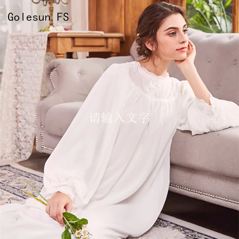 New Arrival 2018 Spring Autumn Women Princess Nightgowns Lady Long Sleeve White Pure Cotton Lounge Sleepwear GT044
New Arrival 2018 Spring Autumn Women Princess Nightgowns Lady Long Sleeve White Pure Cotton Lounge Sleepwear GT044