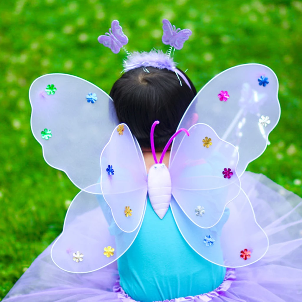 3 x Kids girls Fairy Princess Costume Sets Colorful Stage Wear Butterfly Wings Wand Headband Tutu Skirt Accessory Multi Color
3 x Kids girls Fairy Princess Costume Sets Colorful Stage Wear Butterfly Wings Wand Headband Tutu Skirt Accessory Multi Color