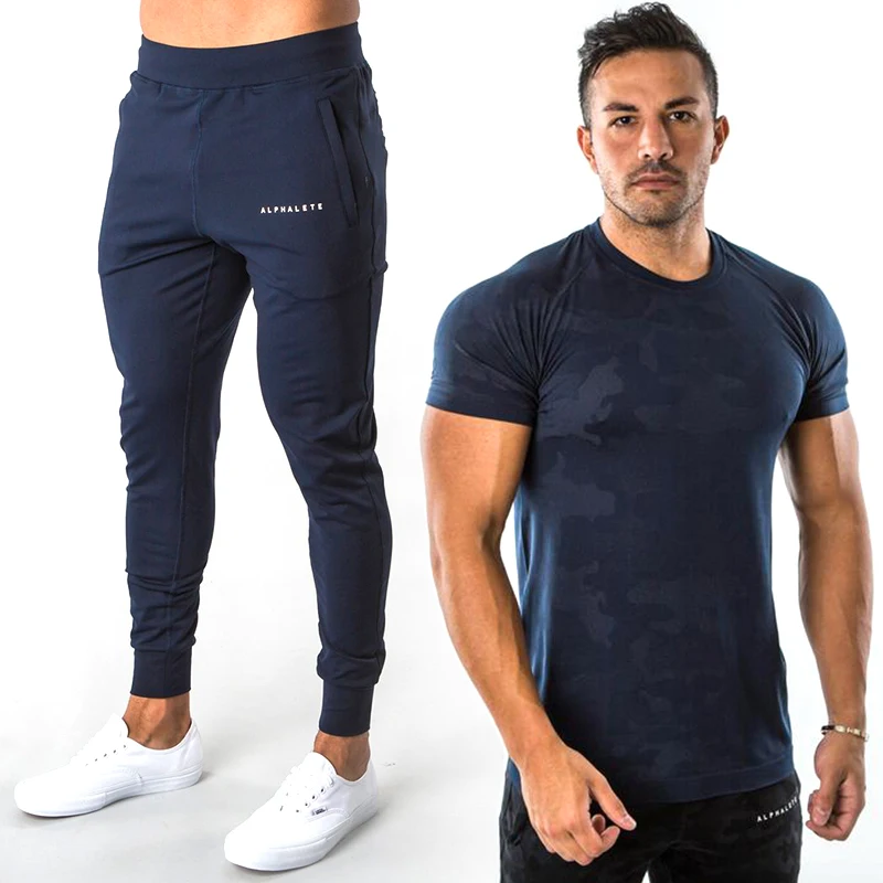 Summer Men's Sportwear Tracksuit 2019 Alphalete Joggers+Short Sleeve Tee Sets Men Ali unique Gyms sets Asian Size M-XXL
Summer Men's Sportwear Tracksuit 2019 Alphalete Joggers+Short Sleeve Tee Sets Men Ali unique Gyms sets Asian Size M-XXL
