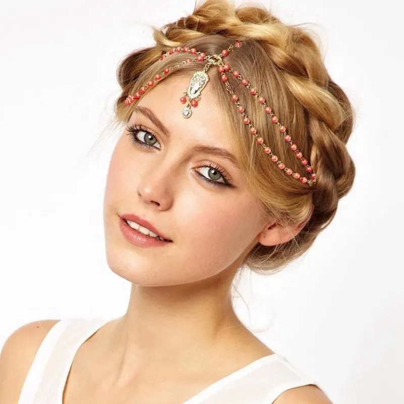Hair Decoration Hair Band Head Dress Headbands Fashion Indian Boho white/red Beaded Head Piece Women Head Chain Hair Jewelry
Hair Decoration Hair Band Head Dress Headbands Fashion Indian Boho white/red Beaded Head Piece Women Head Chain Hair Jewelry