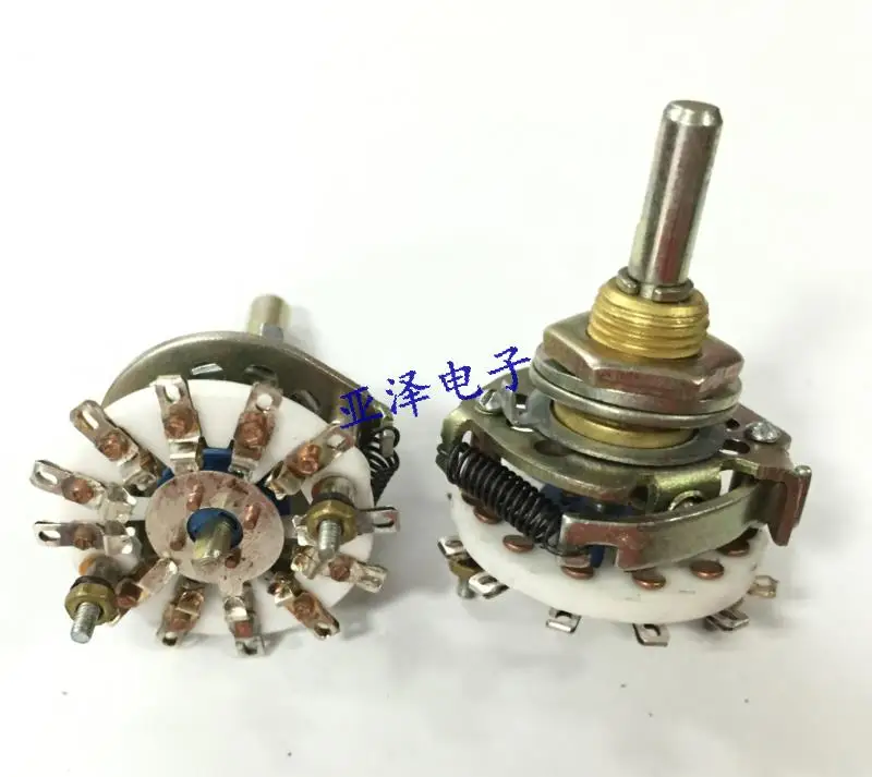KCX miniature ceramic rotary band switch, one knife, 11 shift switch, rotary switch shaft length 20MM
KCX miniature ceramic rotary band switch, one knife, 11 shift switch, rotary switch shaft length 20MM