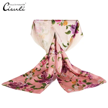 CISULI Silk Scarf Pure Silk Long Scarf Women Foulard Femme New Desigual Shawl 52X180cm Pink Wholesale Luxury Brand
CISULI Silk Scarf Pure Silk Long Scarf Women Foulard Femme New Desigual Shawl 52X180cm Pink Wholesale Luxury Brand