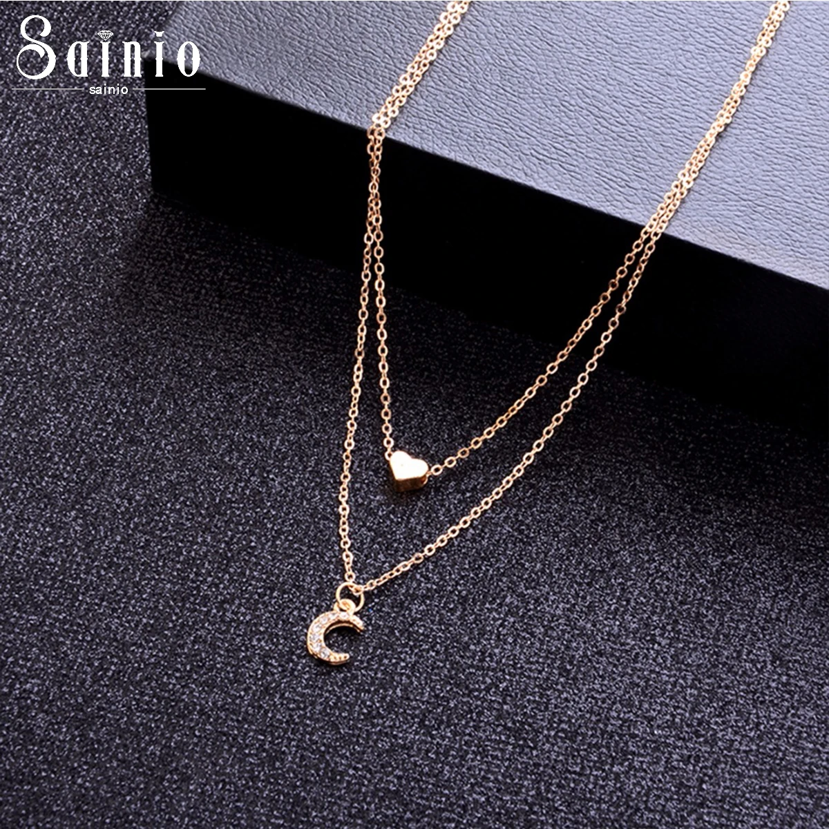 Sainio Double Layer Chain Love Heart Choker Necklace For Women Gold Color Minimalist Pendant Necklaces New Boho Jewelry Summer
Sainio Double Layer Chain Love Heart Choker Necklace For Women Gold Color Minimalist Pendant Necklaces New Boho Jewelry Summer
