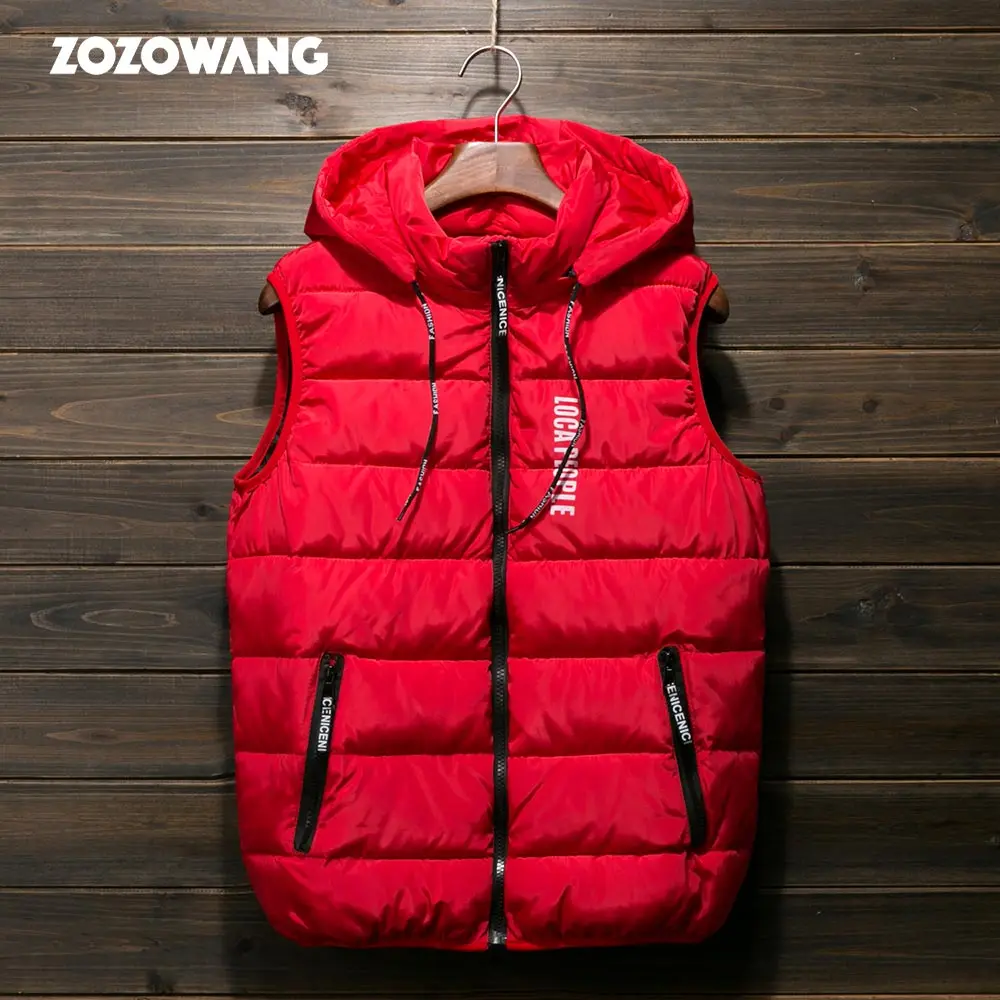 ZOZOWANG 2019 Autumn winter Cotton Padded hood Vest coat Men thick vest hoodies Parka coat male Quilted winter vest Coat M-4XL
ZOZOWANG 2019 Autumn winter Cotton Padded hood Vest coat Men thick vest hoodies Parka coat male Quilted winter vest Coat M-4XL