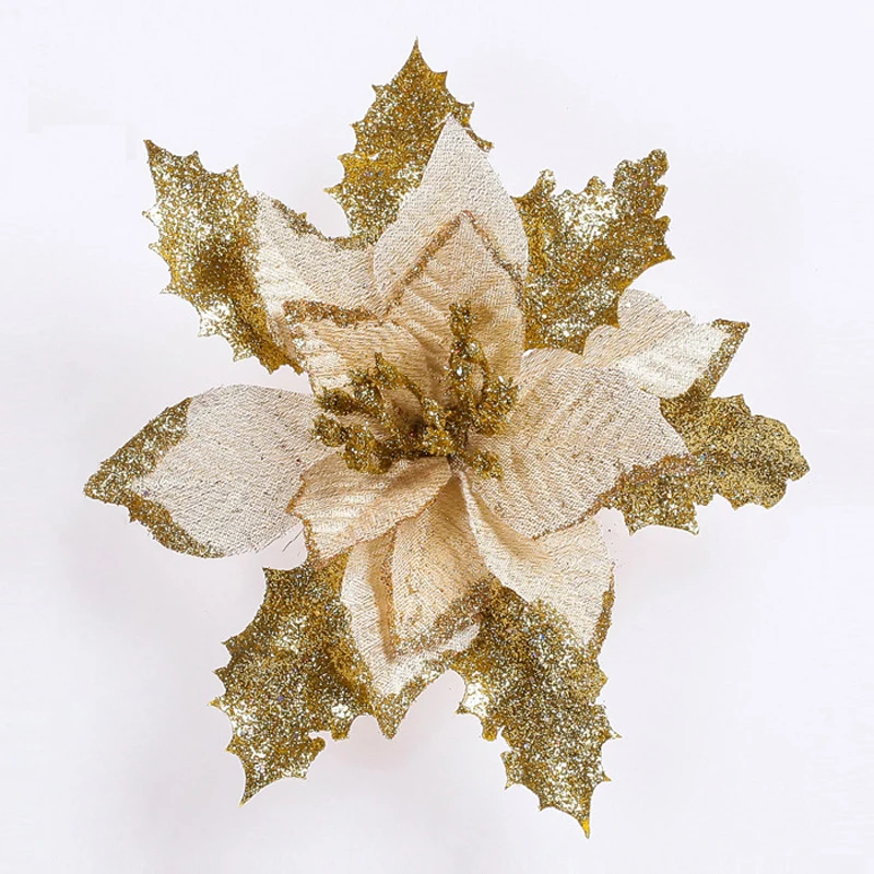 HAOCHU Merry Christmas! 5PCS/lot 17cm Santa Artificial Flower Gold Christmas Decorations for Home Navidad Tree Ornament Flowers
HAOCHU Merry Christmas! 5PCS/lot 17cm Santa Artificial Flower Gold Christmas Decorations for Home Navidad Tree Ornament Flowers