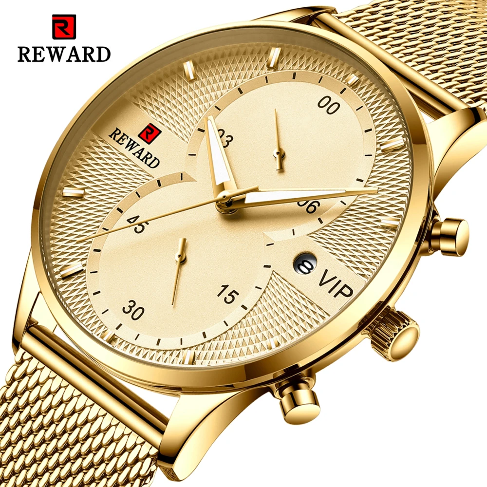 Reward Men Watch Top Brand Luxury Golden Quartz Watches Sport Chronograph For Men Wristwatch Male Wrist Watch Relogio Masculino
Reward Men Watch Top Brand Luxury Golden Quartz Watches Sport Chronograph For Men Wristwatch Male Wrist Watch Relogio Masculino