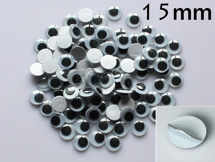 Hot sale 15mm Plastic eye with self-adhesiveWiggle Eyes forDoll Toy diy 2000pcs/lot,
Hot sale 15mm Plastic eye with self-adhesiveWiggle Eyes forDoll Toy diy 2000pcs/lot,