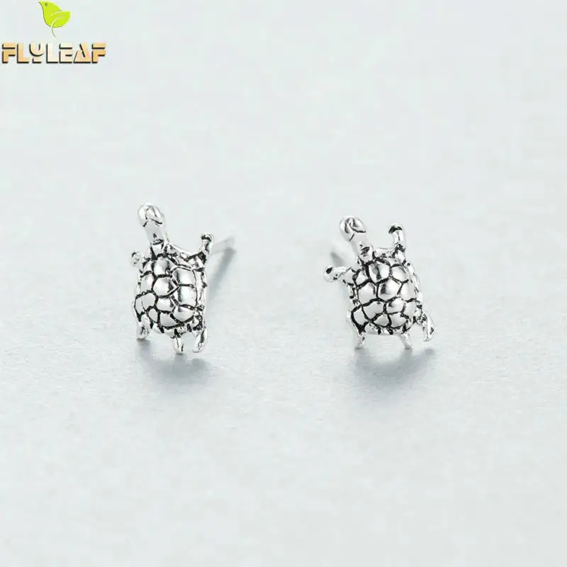 Flyleaf Brand 100% 925 Sterling Silver Little Turtle Stud Earrings For Women Vintage Style Lady 2017 Personality Jewelry
Flyleaf Brand 100% 925 Sterling Silver Little Turtle Stud Earrings For Women Vintage Style Lady 2017 Personality Jewelry