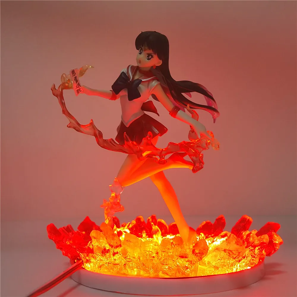 Sailor Moon Figure Mars Hino Rei PVC Model DIY Led Night Light Anime Figurine Sailor Moon Mars Red Flash Effect Toys Collectible
Sailor Moon Figure Mars Hino Rei PVC Model DIY Led Night Light Anime Figurine Sailor Moon Mars Red Flash Effect Toys Collectible