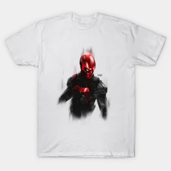 2017 Summer Newest Anime Men White T Shirt Short Sleeve Deadpool Seeing Red Geek Print T-Shirt Hip Hop Homme Tops Brand Clothing