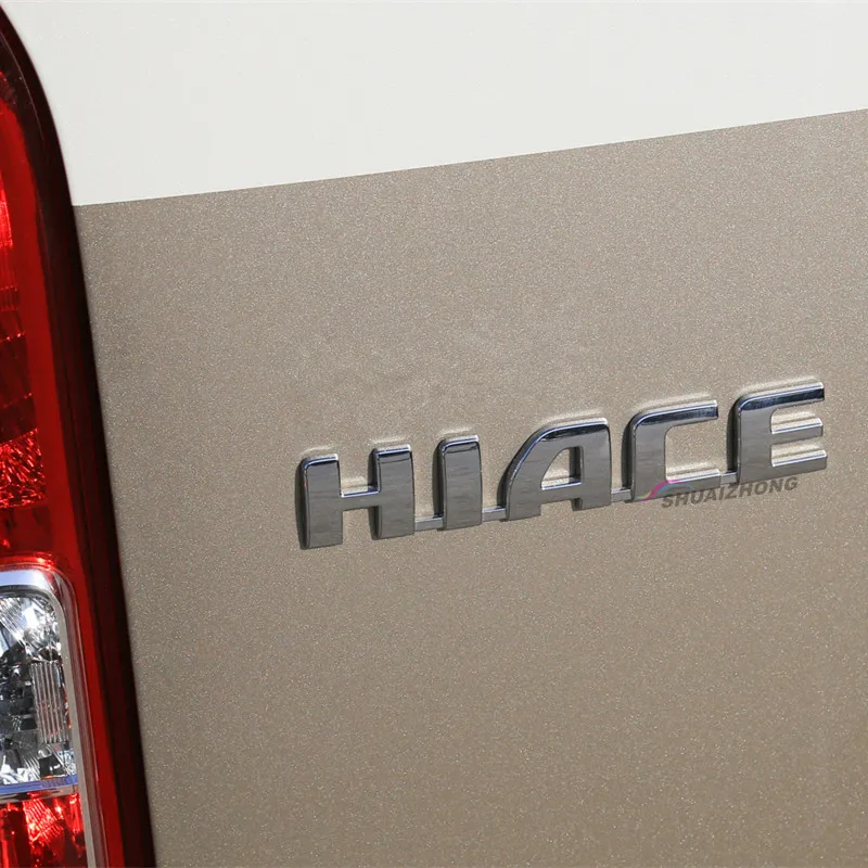 HIACE ABS Plastic Chrome Auto Car Rear Trunk Number / Letter logo Badge Emblem Decals Car Styling Auto Accessories Side Stickers
HIACE ABS Plastic Chrome Auto Car Rear Trunk Number / Letter logo Badge Emblem Decals Car Styling Auto Accessories Side Stickers