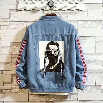 Mens Denim Jacket Spring Autumn Fashion Trendy Ripped Denim Jacket Mens Jeans Jacket Outwear Male Cowboy Coats Clothing
Mens Denim Jacket Spring Autumn Fashion Trendy Ripped Denim Jacket Mens Jeans Jacket Outwear Male Cowboy Coats Clothing