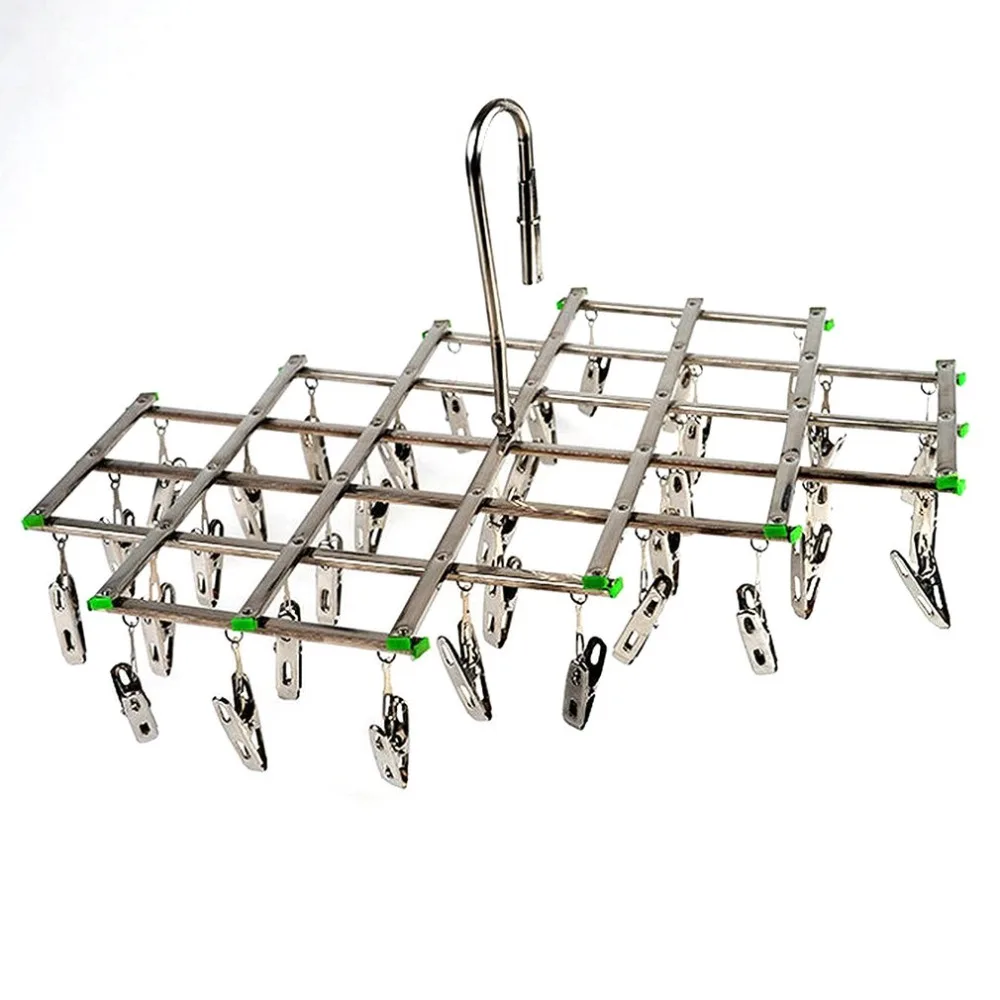2018 New Stainless Steel Windproof Swivel Clothes Hanger Organizer with 35 Clips for Underwear Bra Socks Gloves Drying Hook Rack
2018 New Stainless Steel Windproof Swivel Clothes Hanger Organizer with 35 Clips for Underwear Bra Socks Gloves Drying Hook Rack
