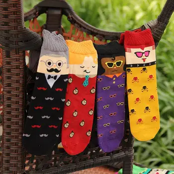 4 colors Women Cotton Cartoon Patchwork Skull Beard Sunglasses clock 3D Blank Welt Autumn Winter Cute Socks/Meias 4 pair 1 lot
4 colors Women Cotton Cartoon Patchwork Skull Beard Sunglasses clock 3D Blank Welt Autumn Winter Cute Socks/Meias 4 pair 1 lot