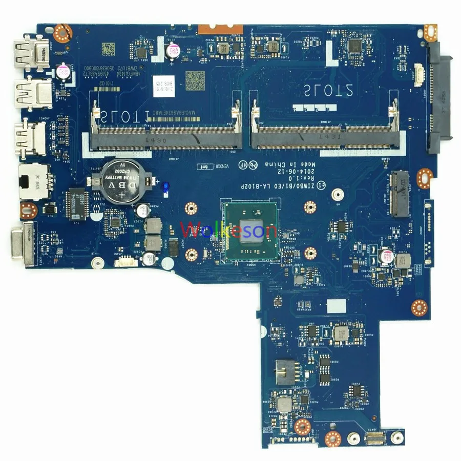 SHELI для lenovo B50 30 Материнская плата ноутбука SR1YW W/N3540 Процессор ZIWB0/B1/E0 LA B102P DDR3L Тесты