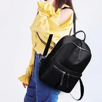 Female Women Solid Color Large Capacity Nylon Backpack Ladies Women Satchel Teenagers Girls Travel Multi-pockets Zipper Bags
Female Women Solid Color Large Capacity Nylon Backpack Ladies Women Satchel Teenagers Girls Travel Multi-pockets Zipper Bags