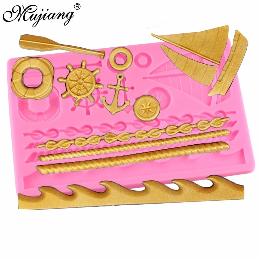Mujiang 3D Anchor Boat Silicone Mold Baby Birthday Fondant Cake Decorating Tools Sea Wave Chocolate Candy Gumpaste Moulds
Mujiang 3D Anchor Boat Silicone Mold Baby Birthday Fondant Cake Decorating Tools Sea Wave Chocolate Candy Gumpaste Moulds