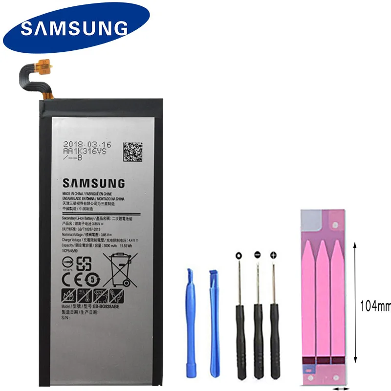 100% Original Battery EB-BG928ABE For Samsung Galaxy S6 edge Plus SM-G9280 G928P G928F G928V G9280 G9287 Replacement batteries
100% Original Battery EB-BG928ABE For Samsung Galaxy S6 edge Plus SM-G9280 G928P G928F G928V G9280 G9287 Replacement batteries