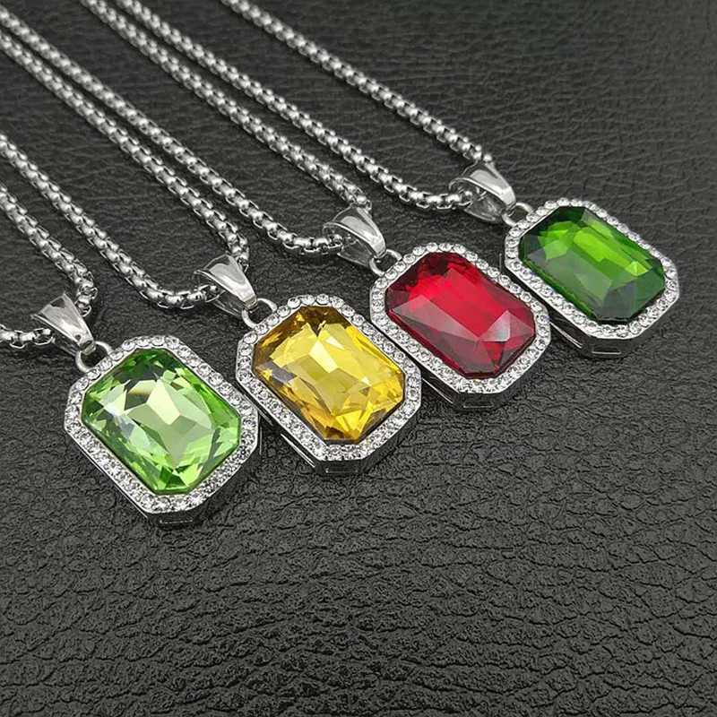 Hip Hop Rock Cubic Zirconia CZ Necklaces Silver Color Stainless Steel Geometric Square Pendant Necklace for Men Rapper Jewelry
Hip Hop Rock Cubic Zirconia CZ Necklaces Silver Color Stainless Steel Geometric Square Pendant Necklace for Men Rapper Jewelry