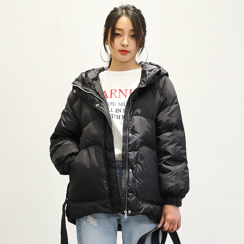 Зимняя куртка на утином пуху для женщин 2020 корейская мода Студенческая пуховик
