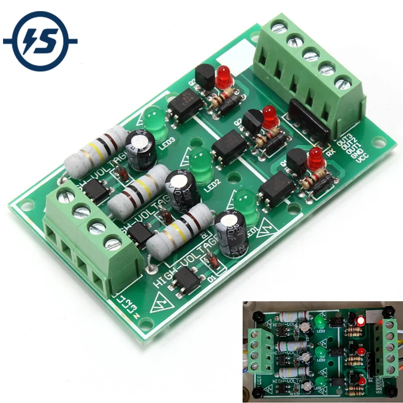 3 Channel Optocoupler Isolation Module AC 220V Isolated Board Testing Module No PCB Holder AC Detection Module
3 Channel Optocoupler Isolation Module AC 220V Isolated Board Testing Module No PCB Holder AC Detection Module