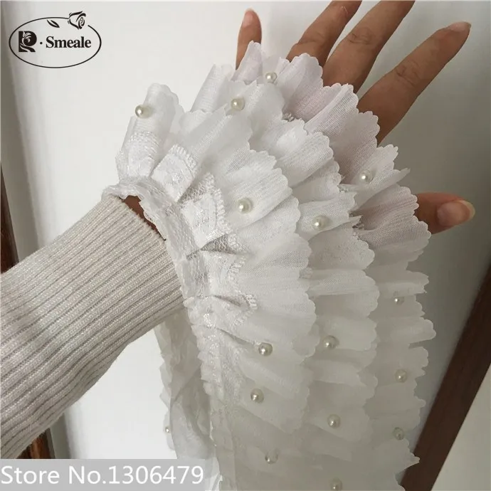 3M/Lot Three Layers of White Chiffon Lace Beads 100 Fold Skirt Dress Dress Cuff Doll DIY Lace Accessories,RS1464
3M/Lot Three Layers of White Chiffon Lace Beads 100 Fold Skirt Dress Dress Cuff Doll DIY Lace Accessories,RS1464