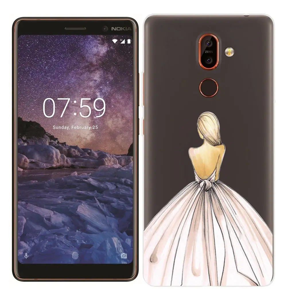 Soft TPU Case for Nokia 7 Plus Smart Back Cover for Nokia 3 5 6 7 8 Painted ShockProof Fundas for Nokia 2.1 3.1 5.1 6.1 Silicone (20)