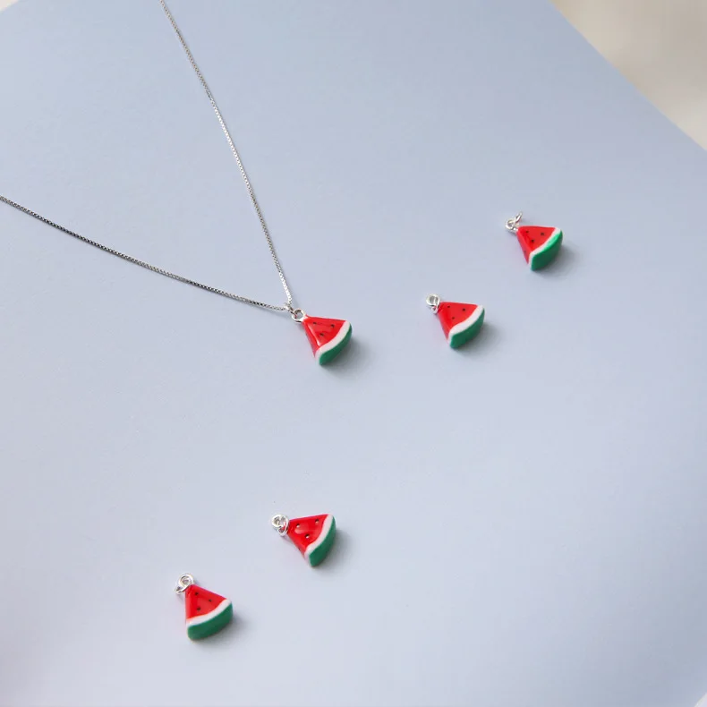 2018 Summer Cute Ceramic Watermelon Fruit Pendant S925 Sterling Silver Chain Choker Necklace for Women Handmade Charm Jewelry
2018 Summer Cute Ceramic Watermelon Fruit Pendant S925 Sterling Silver Chain Choker Necklace for Women Handmade Charm Jewelry
