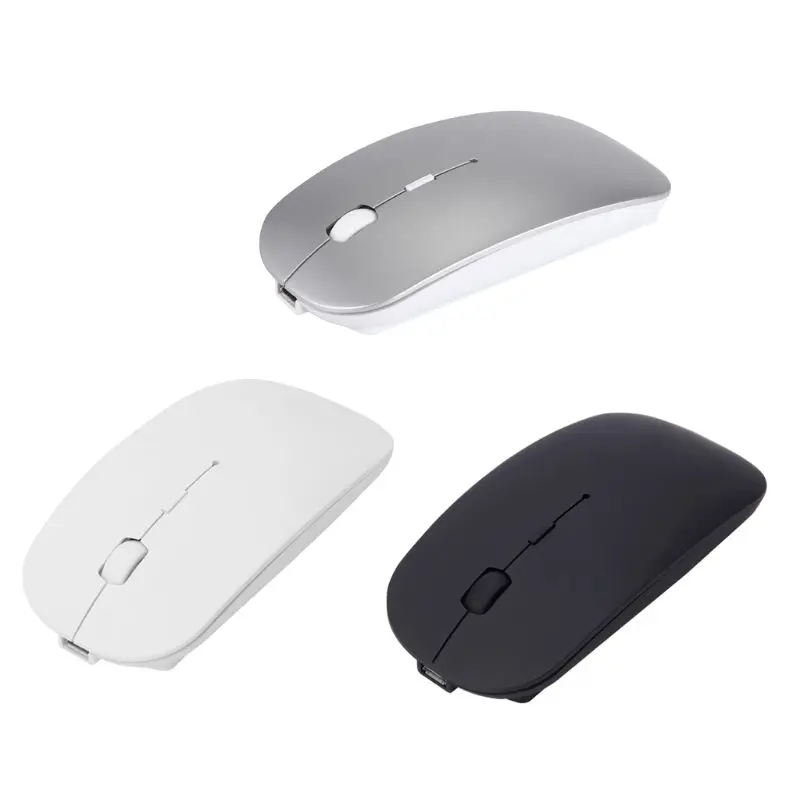 

Rechargeable Bluetooth Wireless 4.0 + 2.4G Dual Mode 2 In 1 Charging Slim Silent Click Mouse 1600 DPI Ultra-thin Ergonomic Porta