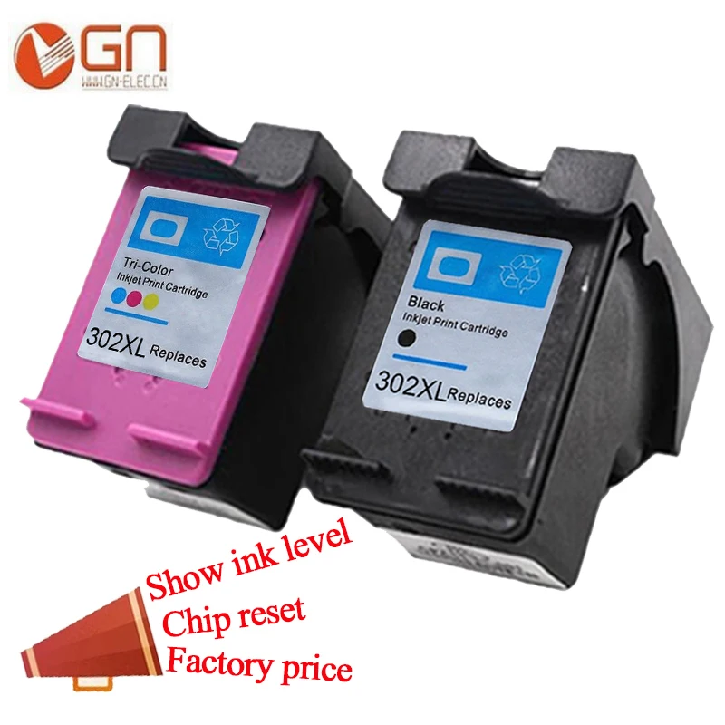 GN 302XL remanufactured Cartridge Replacement for HP 302 XL Ink Cartridge for Deskjet 1110 1111 1112 2130 2131 printer
GN 302XL remanufactured Cartridge Replacement for HP 302 XL Ink Cartridge for Deskjet 1110 1111 1112 2130 2131 printer