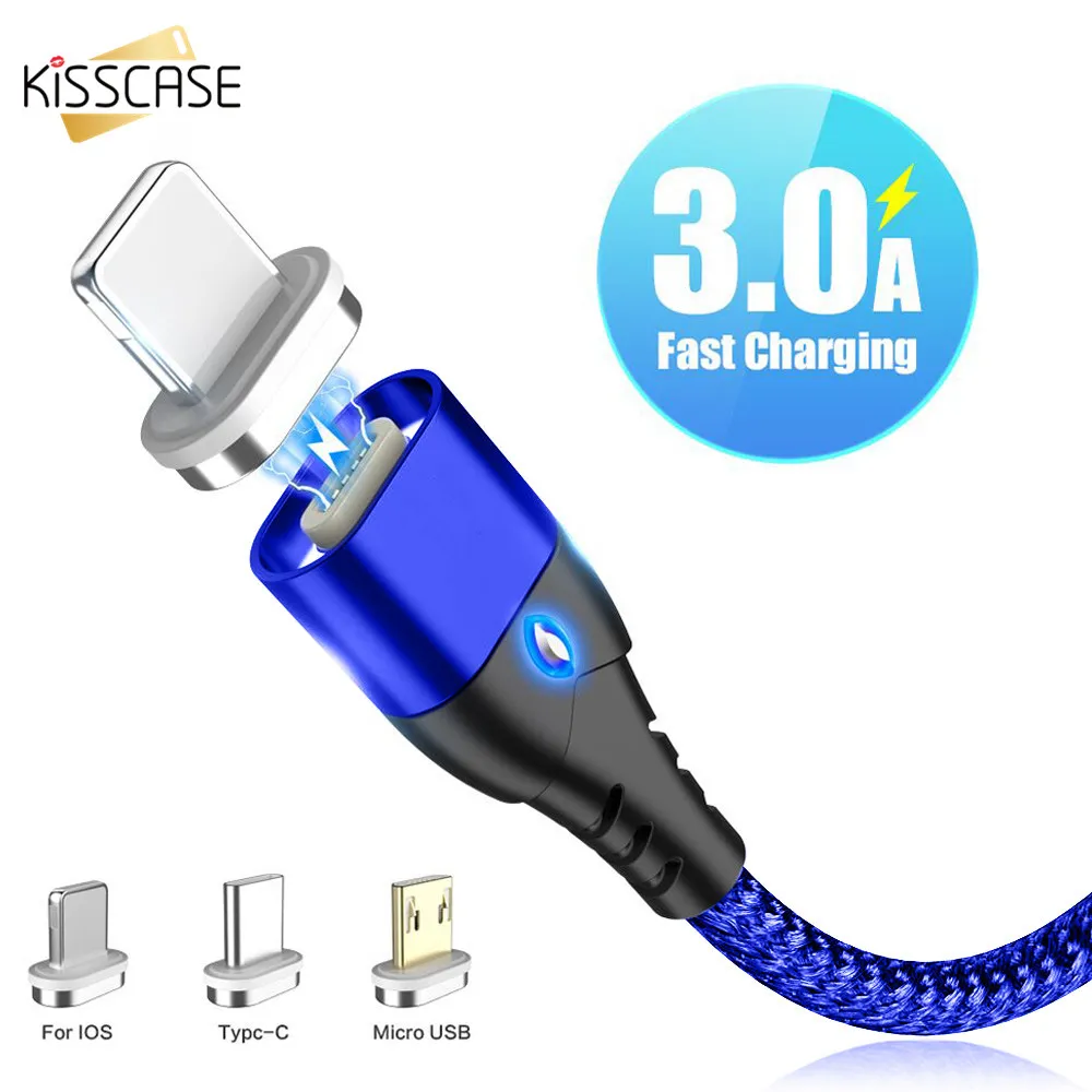 KISSCASE 3A Fast Data Transmission charging Magnetic Cable Multi Purpose Micro USB Type C Cable Charger USB C Adapter Universal
KISSCASE 3A Fast Data Transmission charging Magnetic Cable Multi Purpose Micro USB Type C Cable Charger USB C Adapter Universal