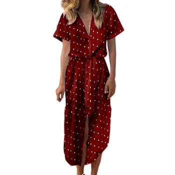 2019 MAXIORILL New Bohemian Womens Sexy Casual Daily Bow Tie V Neck Dot Button Short Sleeve Soild Long Dress платье Wholesale y3
2019 MAXIORILL New Bohemian Womens Sexy Casual Daily Bow Tie V Neck Dot Button Short Sleeve Soild Long Dress платье Wholesale y3
