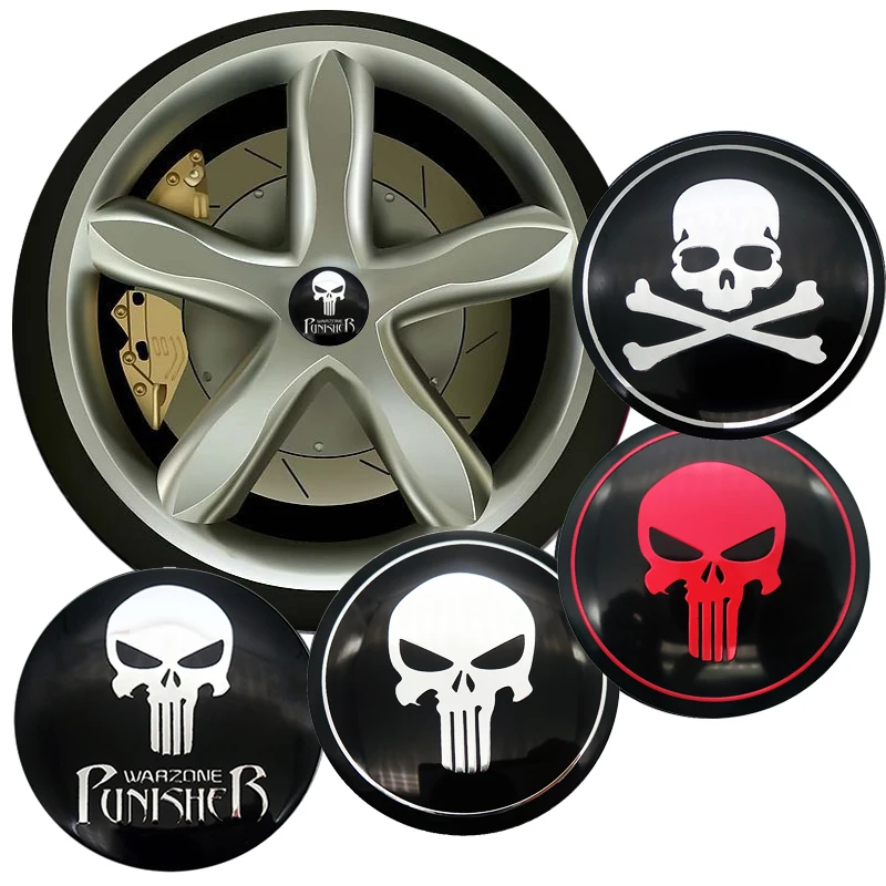 4pcs 56mm Punisher Skull Logo Aluminum alloy Car wheel center hub caps Aluminum Emblem Badge Sticker Car styling Accessory
4pcs 56mm Punisher Skull Logo Aluminum alloy Car wheel center hub caps Aluminum Emblem Badge Sticker Car styling Accessory