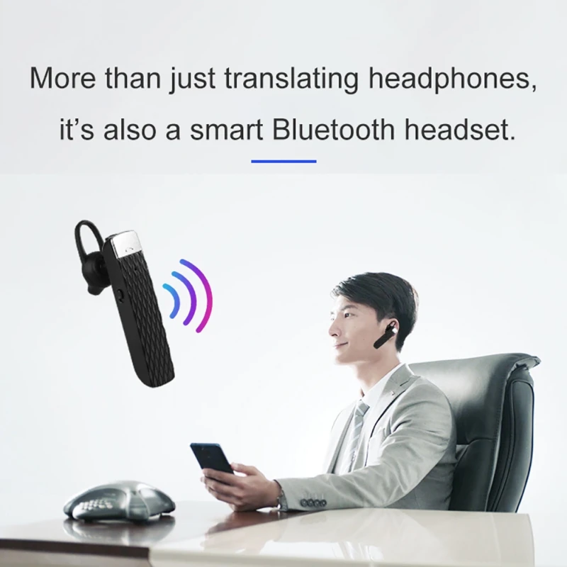 Smart Translator Earphone For Bluetooth 5.0, Portable Intelligent Wireless Headset Translation Device Support 33 languages
Smart Translator Earphone For Bluetooth 5.0, Portable Intelligent Wireless Headset Translation Device Support 33 languages