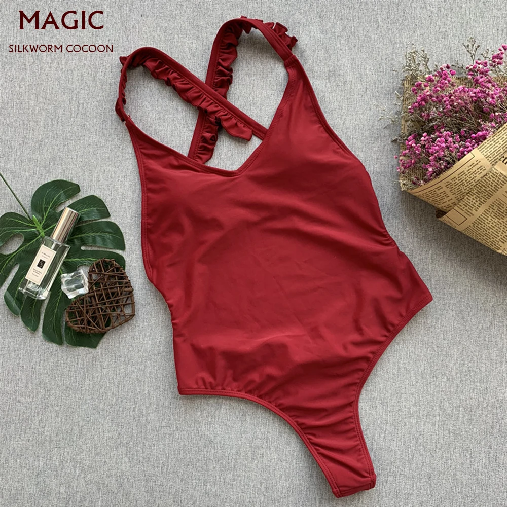 Sexy One Piece Swimsuit Hollow Out Swimwear Women Monokini Solid Red Bodysuit Bandage Brazilian Vintage Bathing Suit Beach Wear
Sexy One Piece Swimsuit Hollow Out Swimwear Women Monokini Solid Red Bodysuit Bandage Brazilian Vintage Bathing Suit Beach Wear
