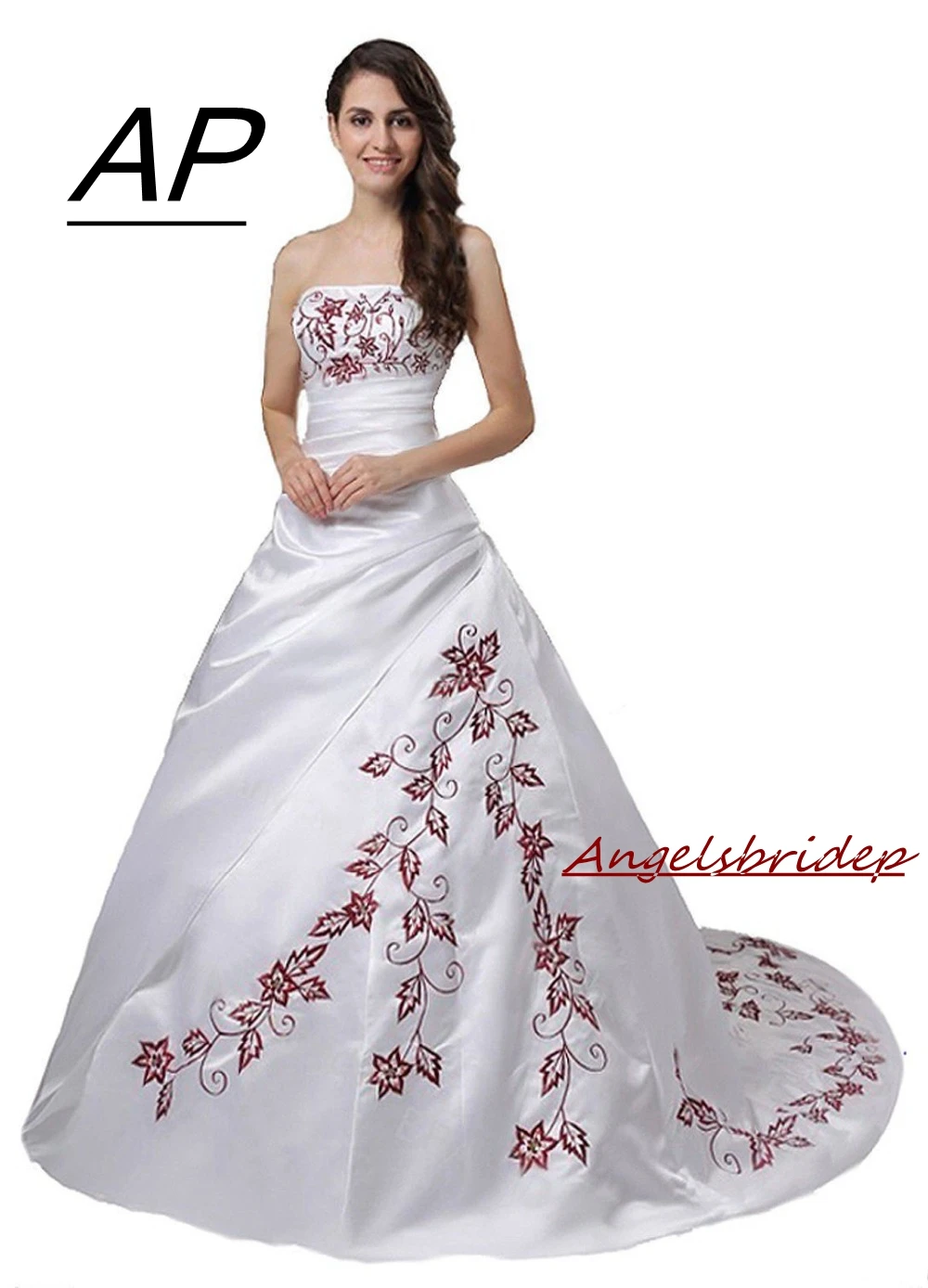 ANGELSBRIDEP Plus Size Ball Gown Wedding Dress Unique Red Embroidery Satin Vestidos De Noiva Formal Bride Dress Online Hot Sale
ANGELSBRIDEP Plus Size Ball Gown Wedding Dress Unique Red Embroidery Satin Vestidos De Noiva Formal Bride Dress Online Hot Sale