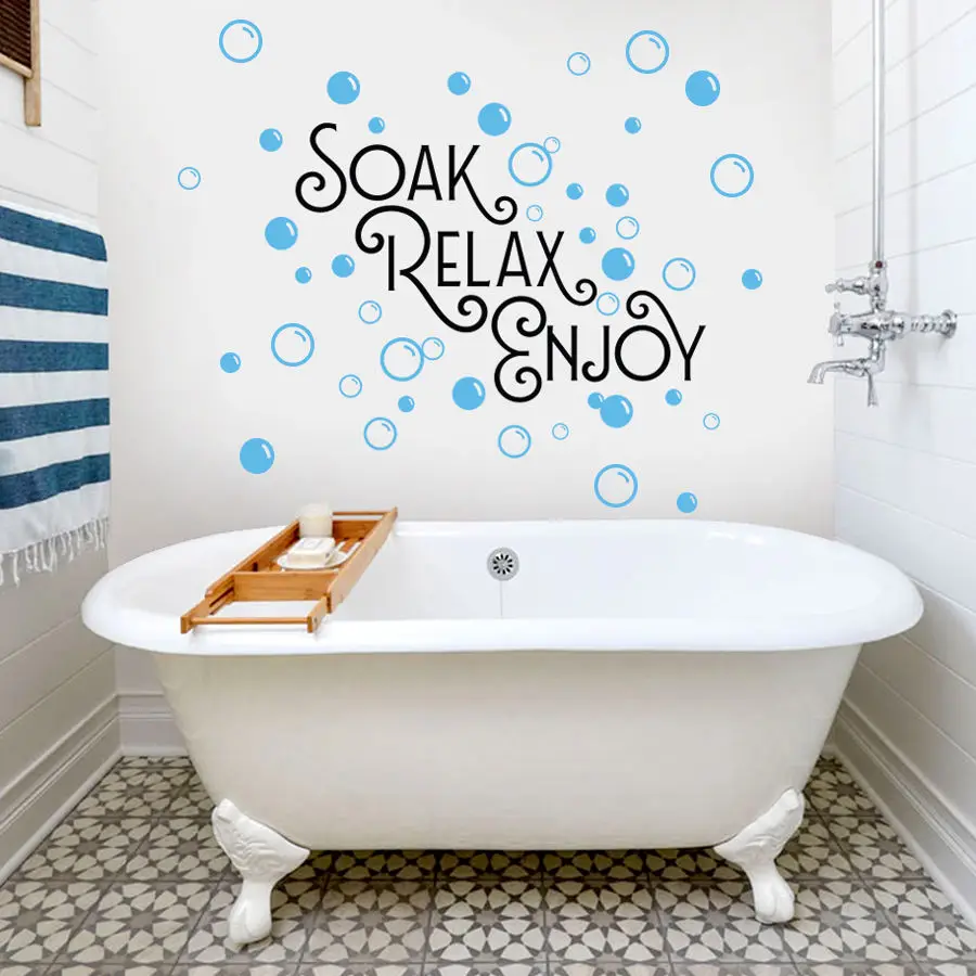 YOYOYU Wall Decal Soak Relax Enjoy Wall Art Sticker Barthroom Bubble Mural Quotes Wall Interior Decor Poster GY24 
YOYOYU Wall Decal Soak Relax Enjoy Wall Art Sticker Barthroom Bubble Mural Quotes Wall Interior Decor Poster GY24