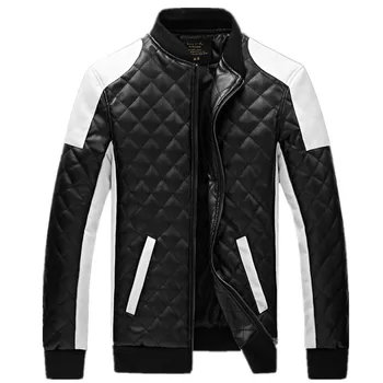 2018 Korean style men's fashion casual stand collar patchwork leather jacket / male slim pocket decorative pu coat
2018 Korean style men's fashion casual stand collar patchwork leather jacket / male slim pocket decorative pu coat