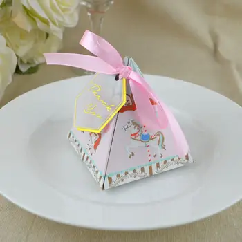 100pcs Cute Carousel Style Triangular Pyramid Baby Shower Candy Box Baby Baptism Birthday Party Supplies Gift Box Bomboniera 
100pcs Cute Carousel Style Triangular Pyramid Baby Shower Candy Box Baby Baptism Birthday Party Supplies Gift Box Bomboniera