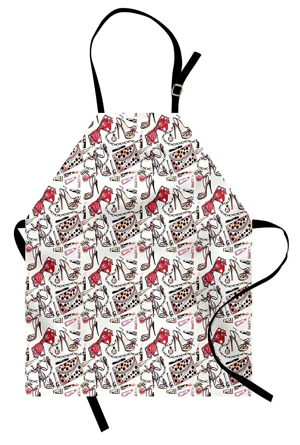 Fashion Apron Feminine Objects Concept with Make Up Lipstick Perfume High Heel Shoes and Hand Bag Unisex Kitchen Accessories
Fashion Apron Feminine Objects Concept with Make Up Lipstick Perfume High Heel Shoes and Hand Bag Unisex Kitchen Accessories