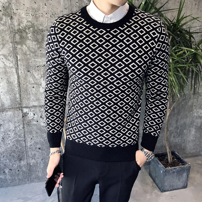 Mens Winter Sweaters Plaid Pullover Mens 2018 Casual Knit Mens Wear Sueters De Hombre Long Sleeve Sweaters Fashion Vetment Homme
Mens Winter Sweaters Plaid Pullover Mens 2018 Casual Knit Mens Wear Sueters De Hombre Long Sleeve Sweaters Fashion Vetment Homme