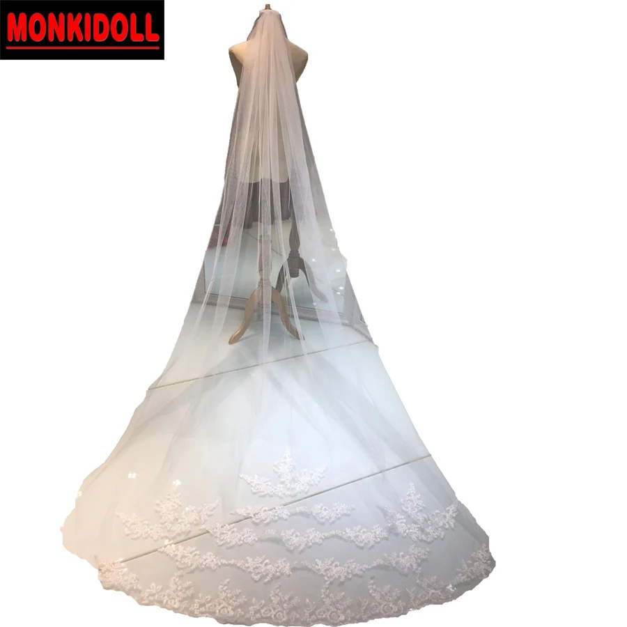 Free Shipping 2017 Tulle Applique Lace Ivory Wedding Veils 3 Meters Cheap Long Bridal Veil Wedding Accessories voile mariage
Free Shipping 2017 Tulle Applique Lace Ivory Wedding Veils 3 Meters Cheap Long Bridal Veil Wedding Accessories voile mariage